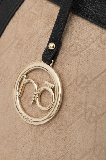 Nobo didelė klasikinė rankinė R1710-C015 smėlio ir juodos spalvos 2