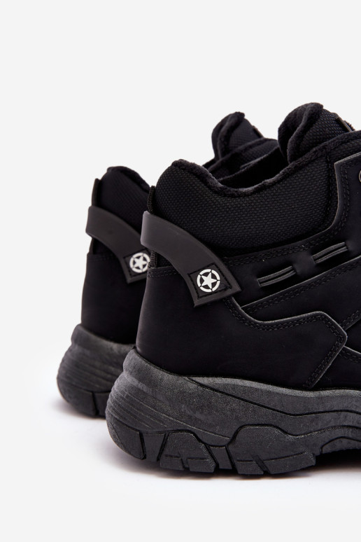 Vyriški „Trappers“ izoliuoti žygio batai, juodi „Thalinna“.