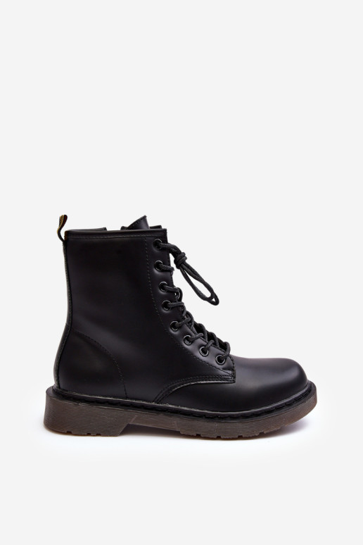 Moteriški juodi „Mibrasa“ batai su užtrauktuku