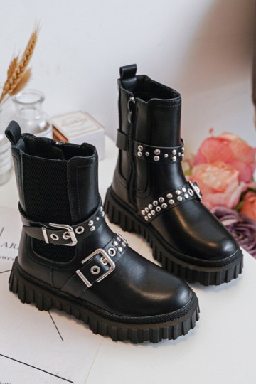 Mergaičių Chelsea batai su užtrauktuku, Black Adeneia 2