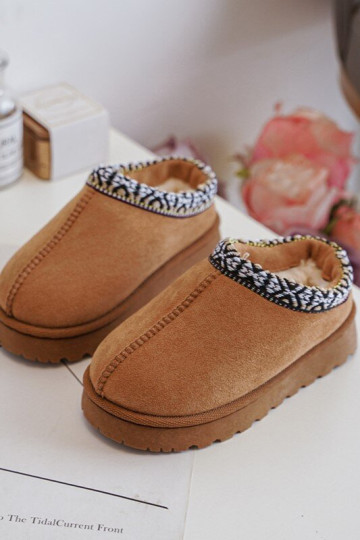 Vaikiškos izoliuotos šlepetės Camel Olivane