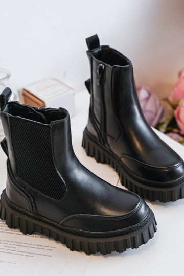 Vaikiški šilti batai su užtrauktuku Juoda Jolynn 2