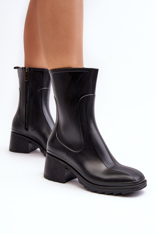 Moteriški Matiniai Galoshes Aukštakulniai Batai Juodi Bertaida