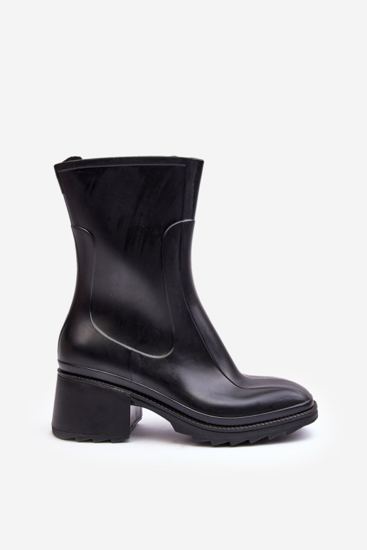 Moteriški Matiniai Galoshes Aukštakulniai Batai Juodi Bertaida