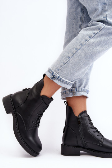 Klasikiniai moteriški platūs batai, juodi Ballisa 2