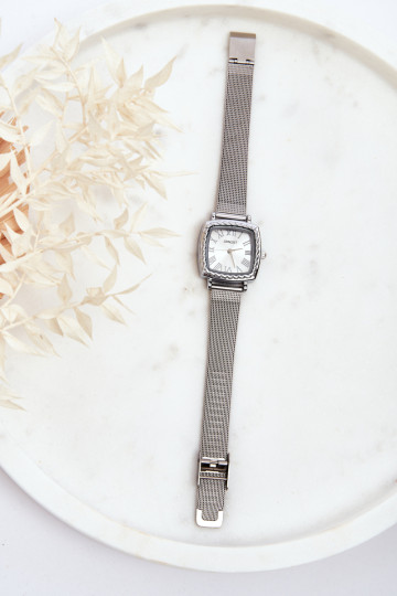 Ernestas moteriškas apyrankės laikrodis E97337 Sidabras