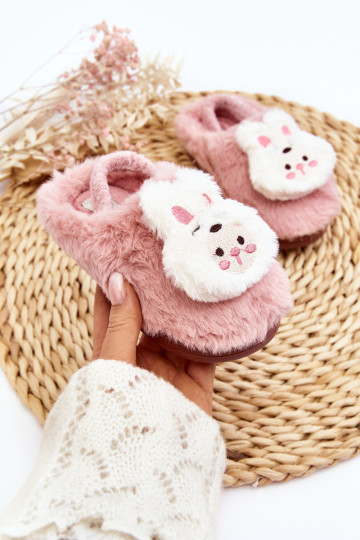 Vaikiškos pūkuotos zuikio šlepetės, Rožinė Dicera 2