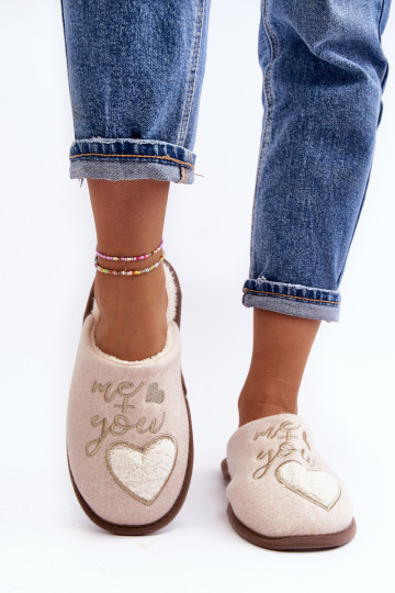 Moteriškos klasikinės izoliuotos šlepetės smėlio spalvos Mabira 2