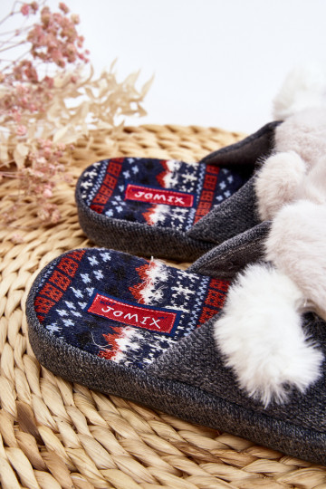 Vaikiškos storapadės šlepetės su meškiuku, Grey Dasca 2