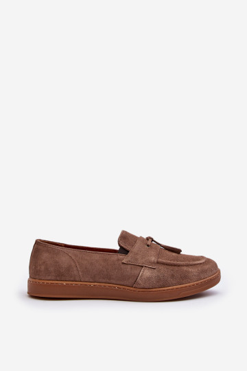 Vyriški zomšiniai Loafers Batai Zazoo 1566 Ruda 2