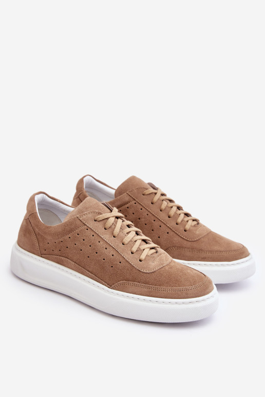 Vyriški zomšiniai sportiniai batai Zazoo 1544 Beige