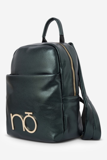 NOBO moteriška odinė kuprinė NBAG-R3083-C008 Tamsiai žalia