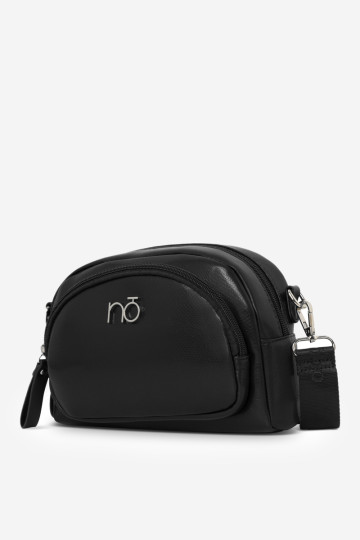 Gyvulinio rašto odinė rankinė NOBO NBAG-R0150-C020 Juoda 2
