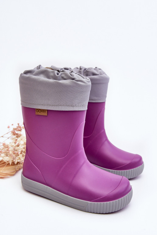 Vaikiški Wellington batai su šiltesniais Snow Wave Gokids 981 Purple