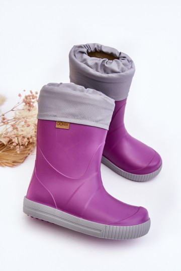 Vaikiški Wellington batai su šiltesniais Snow Wave Gokids 981 Purple 2