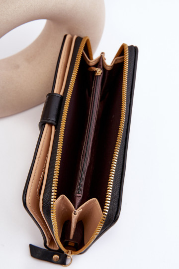 Didelė moteriška piniginė juoda Sophiaa 2