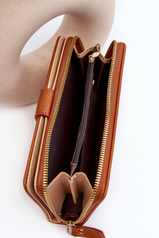 Didelė ruda moteriška piniginė Sopheia