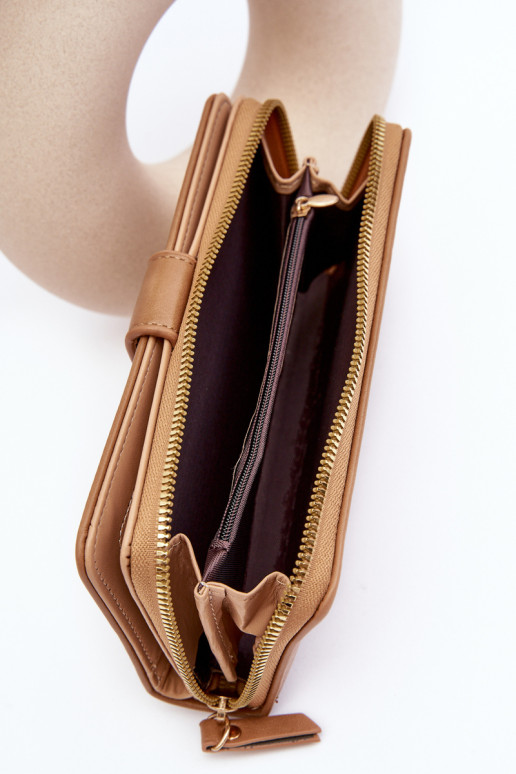 Didelė smėlio spalvos moteriška piniginė Sopheia