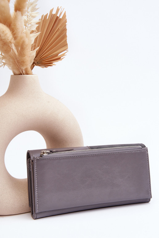 Moteriška piniginė su magnetu Pilka Harmale