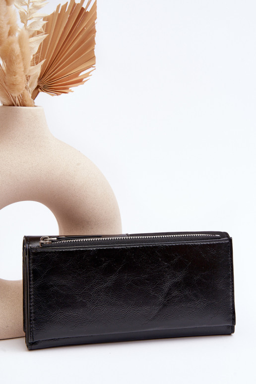 Moteriška piniginė su magnetiniu užsegimu Black Harmale