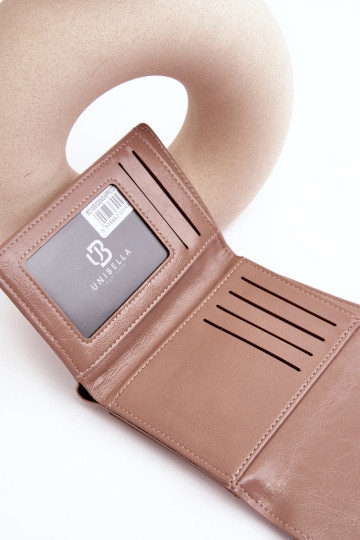 Moteriška piniginė, pagaminta iš ekologiškos odos smėlio spalvos Joanela 2