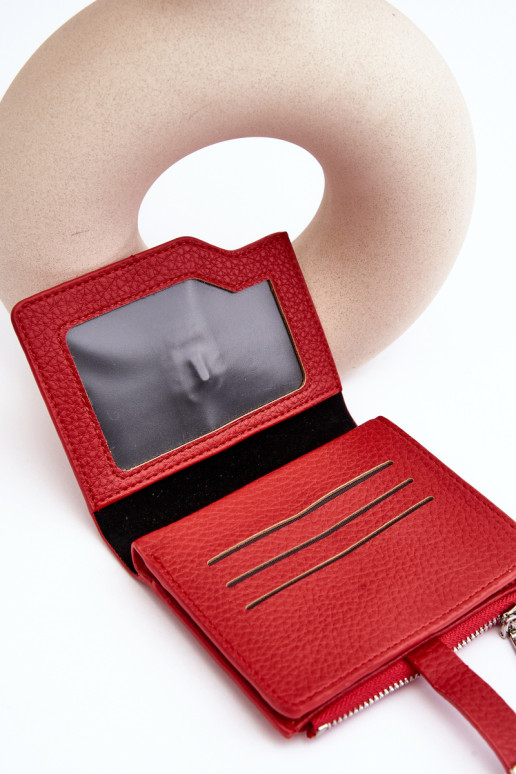 Moteriška raudona Lazara odinė piniginė