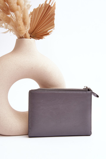 Moteriška pilka ekologiškos odos piniginė Cudea