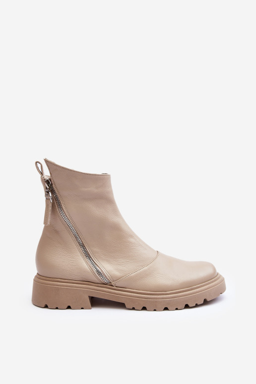 Moteriški odiniai platūs batai Laura Messi 2620/ 199 šviesiai smėlio spalvos