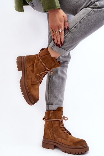 Moteriški batai „Trapper“ ant storo pado „Camel Narelona“. 2