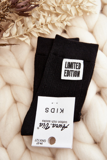 Vaikiškos glotnios kojinės su pleistru, juodos