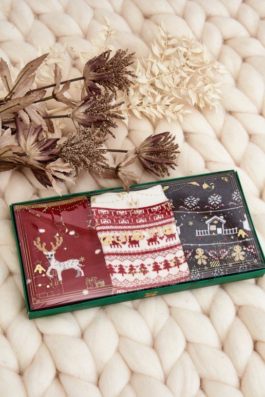 Moteriškos kalėdinės kojinės 3 vnt