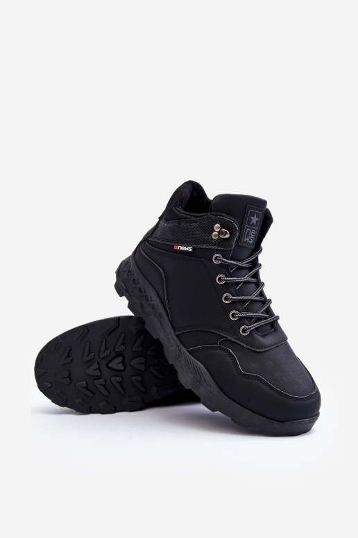 Vyriški izoliuoti trekingo batai, juodi Daviana