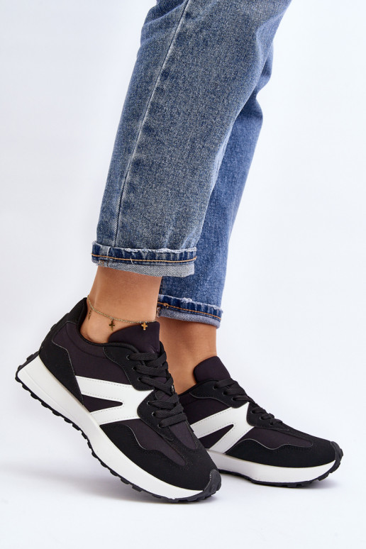 Juodi Chloette moteriški sportiniai bateliai