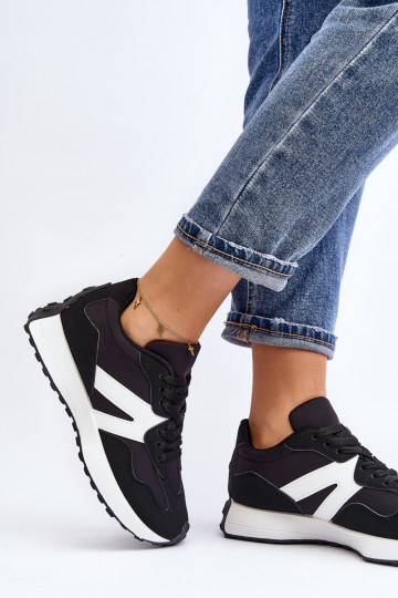 Juodi Chloette moteriški sportiniai bateliai 2