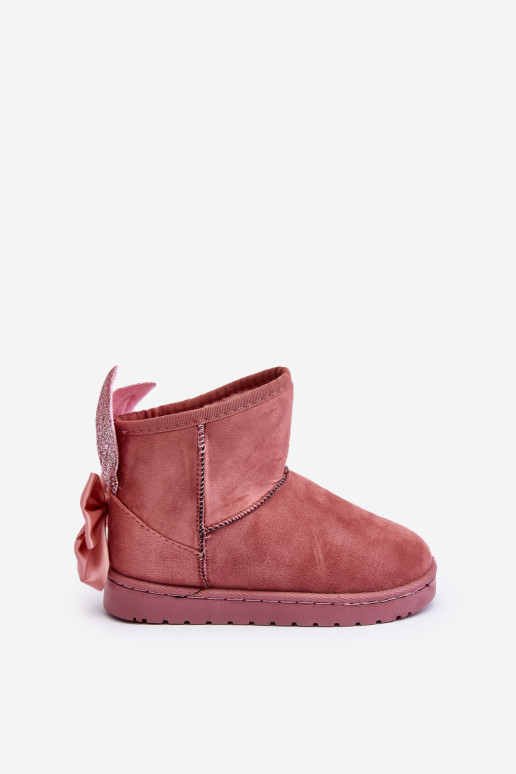 Mergaičių izoliuoti sniego batai su lankeliais, tamsiai rožinė Meriva