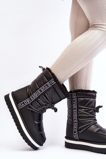 Moteriški sniego batai su raišteliu Black Lilara 2