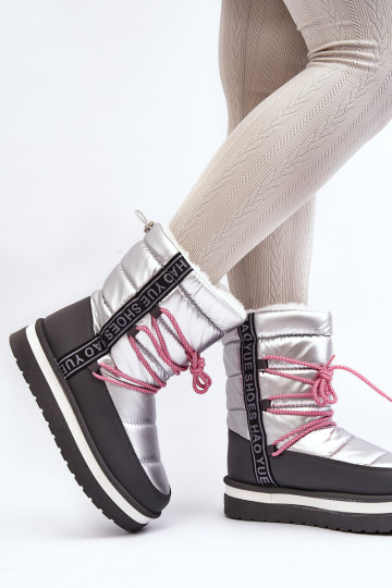 Moteriški sniego batai su sidabriniais alyviniais raišteliais 2