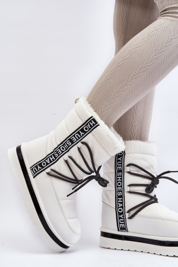 Moteriški sniego batai su raišteliu White Lilara 2