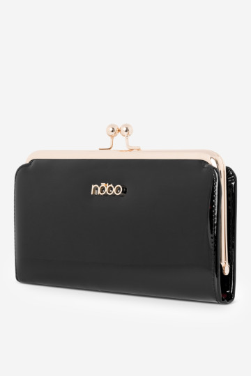 Nobo Patent Didelė moteriška piniginė NPUR-LR0061-C020 Juoda 2