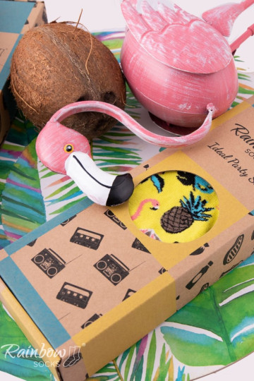 Kojinių rinkinys PARTY BOX 3 poros vaivorykštinių kojinių 2