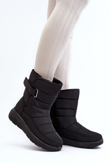 Moteriški sniego batai su lipnia juosta, juodi Jawora