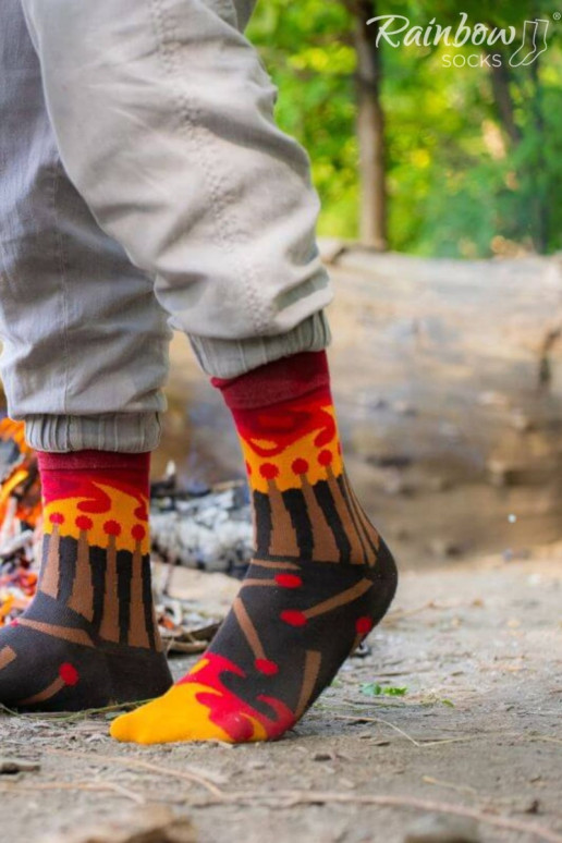 MATCH BOX Matchsticks 1 pora Rainbow kojinių