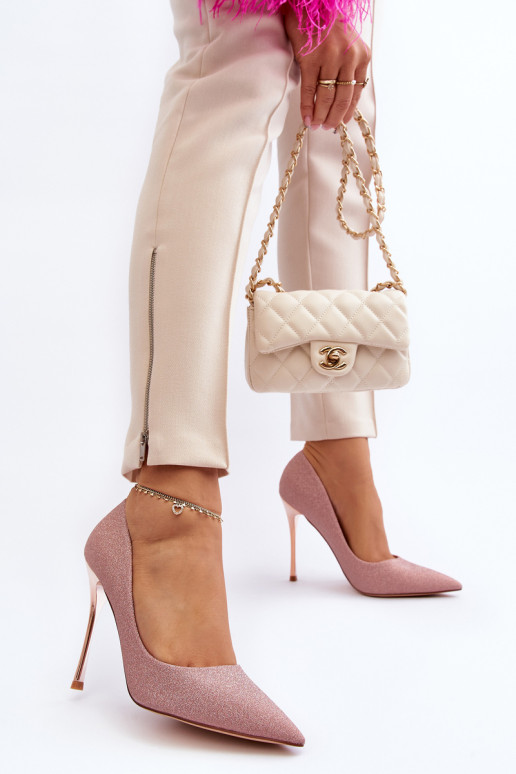 Tiberon blizgūs šampano stiletai