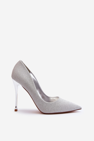 Tiberon& 39 s Glitter Sidabriniai aukštakulniai