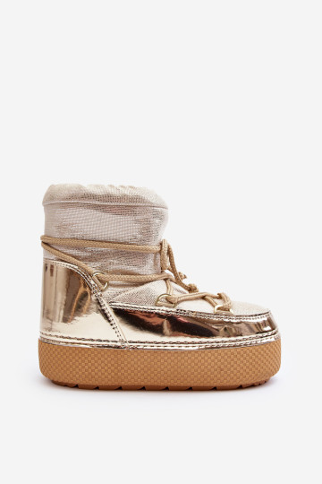 Moteriški sniego batai su auksiniais įrankiais