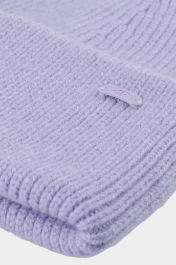 4F žieminė kepurė su perdirbtomis medžiagomis 4FAW23ACAPF288-52S Violetinė