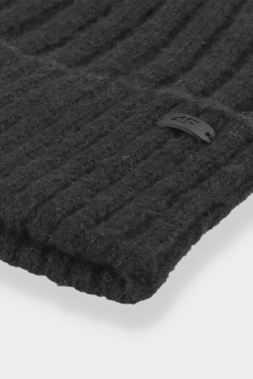 Moteriška žieminė kepurė 4F 4FAW23ACAPF299-20S Juoda