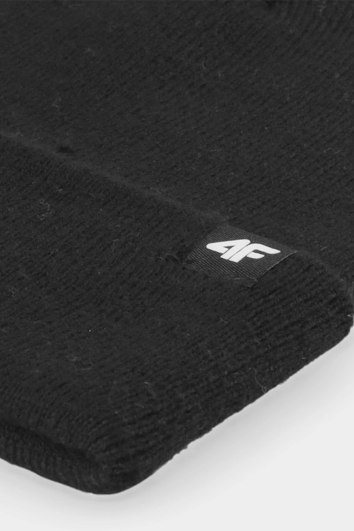 4F žieminė kepurė 4FAW23ACAPU321-20S Juoda