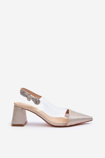 Elegantiški smailių pirštų siurbliai D&A MR91292-1 auksiniai