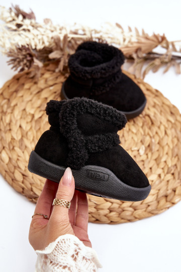 Vaikiški Velcro sniego batai juodi Unitia